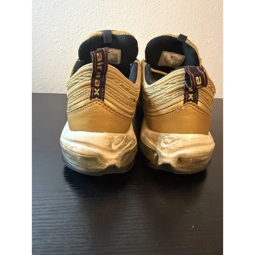 Men's Nike Air Max 97 OG Metallic Gold Golden Bullet Shoes Size 12 (DM0028-700)